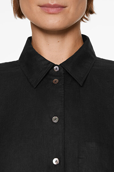 Oysho %100 Keten Uzun Kollu Gömlek