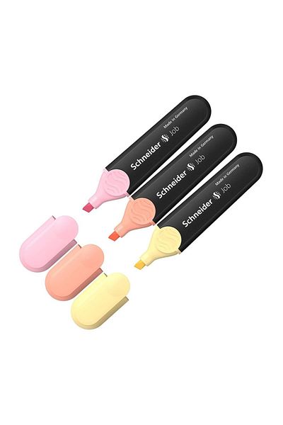 SCHNEIDER Pastel Highlighter Jop ( Pastel Pink - Salmon - Vanilla ) 3 Pieces Jop Pastel Sign Castle