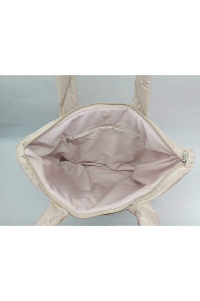 borandtm Kapitone Bej Omuz Çantası