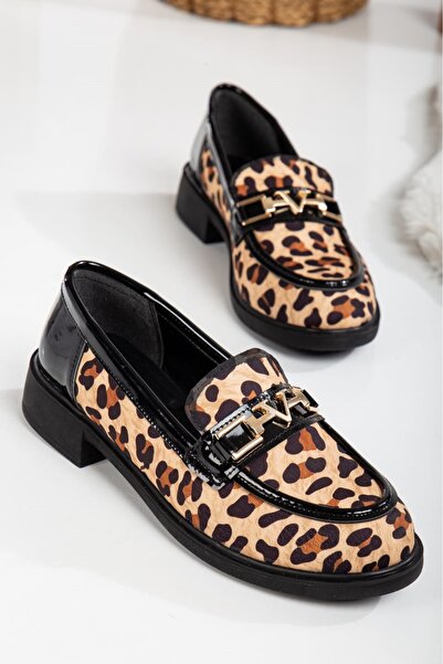ACMZ SHOES Leopard Patterned Women's Loafer - Casual Shoes
