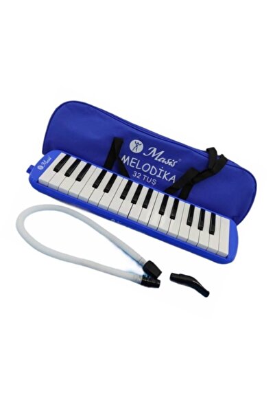 Masis Mavi Melodika 32 Tuş Bez Çantalı 1 Adet 32 Tuşlu Melodika Çantalı