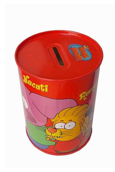 Cem Kral Şakir Remzi Necati Canan Metal Piggy Bank Medium Size Original Licensed 1 Piece Kral Şakir Red Kumb
