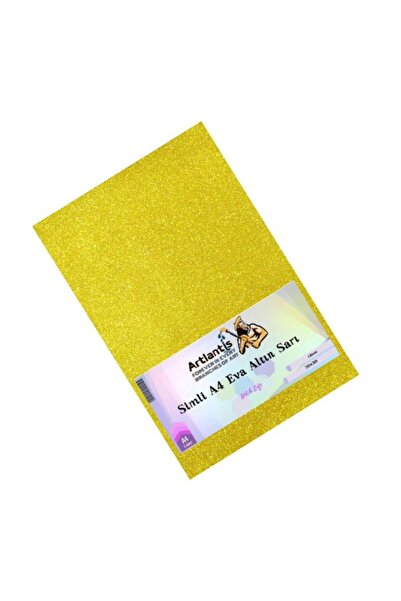 Artlantis Altın Sarı Simli Eva A4 20x30 5 Adet Simli Eva 20*30