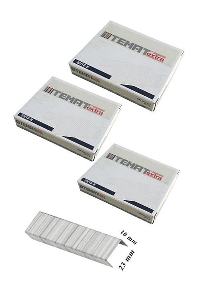 Temat 23/10 Staple Steel Staple Wire 1000 Pieces 3 Packs 70 Sheets Stapling Capacity 23-10 Carpet Staple Wire