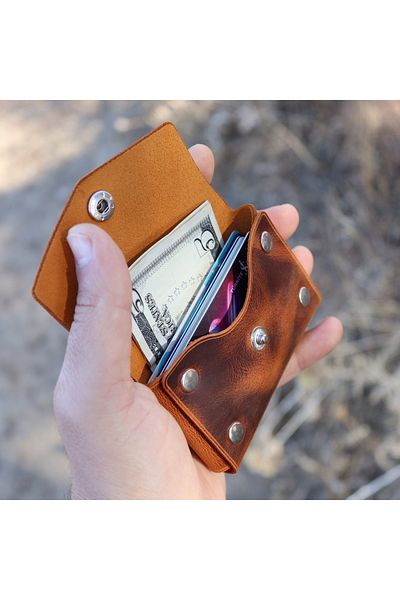Derici Amca Olmeca Genuine Leather Minimal Wallet
