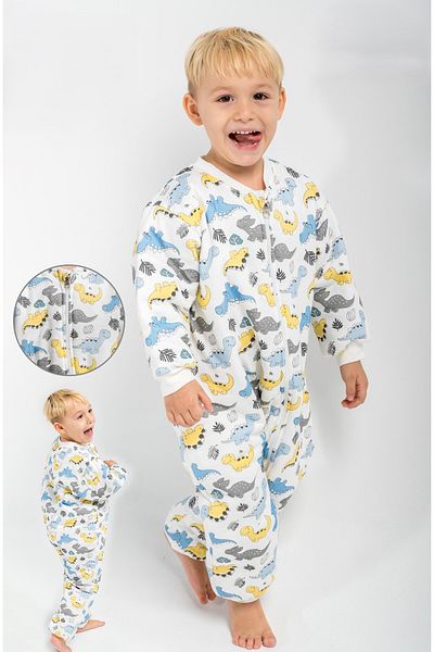 Bebelove Dinosaur Print 2.5 Tog Sleeping Bag - Full of Thick Fiber and Adventure, for 1-9 Years Old