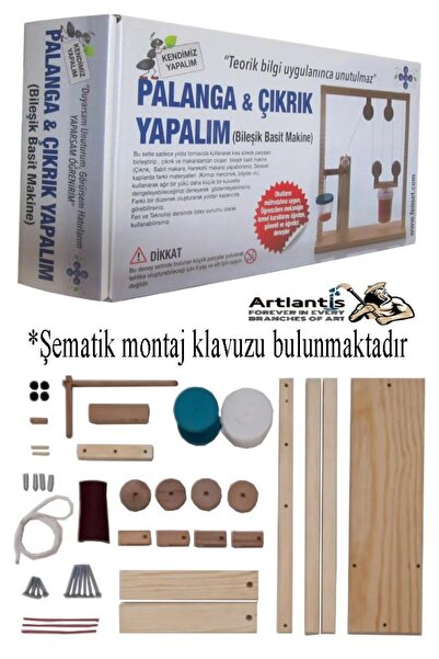 Artlantis Palanga ve Çıkrık Yapım Seti 1 Paket Okul Sınıf Deney Bileşik Basit...