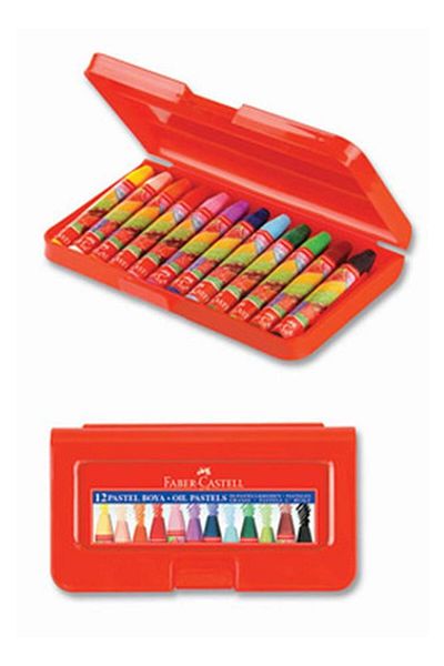 Faber Castell 12 Colors Pastel Paint Plastic Box 1 Pack of 12 Oil Pastel Paint Plastic Box Faber Pastel