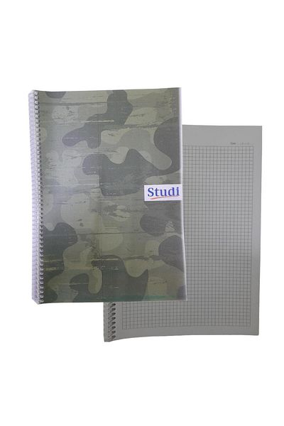 Studi Checked 72 Sheets Spiral Notebook A4 Size Patterned Plastic Cover 1 Piece Studi 72 Yp Spralli Plastic Container
