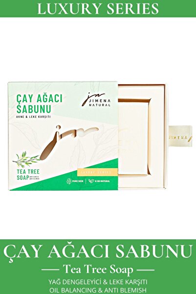 Jimena Natural - صابون شجرة الشاي 150 جرام - طبيعي، موازن للدهون، مضاد للبقع