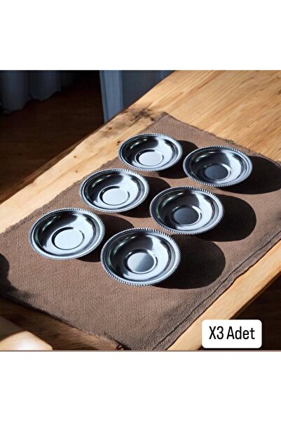 Metler Paslanmaz Çelik Çay Bardak Altlığı,Çay Tabak Bardak Altlıgı 3 Adet