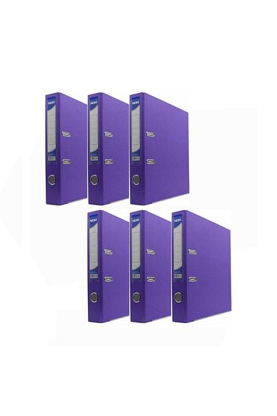 Noki Office Folder Narrow Purple Purple Office Folder with Rings 6 Pieces