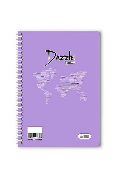 Umut Plain 40 Sheets Spiral Notebook A4 Size Plastic Cover (1 Piece)
