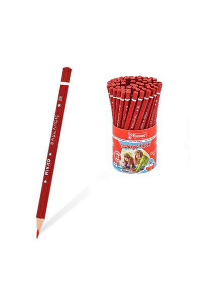 Mikro Red Jumbo Triangle My First Pencil Red Thick Pencil Head 1 Piece