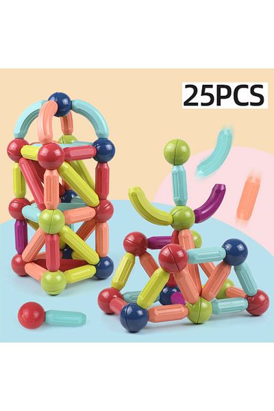 Generic 25 pieces colorful educational magnetic pieces set kt-001