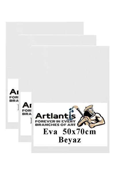 Artlantis Beyaz Eva 50x70 cm 3 Adet Eva Süngeri Okul Kreş Anasınıfı Elişi Etk...