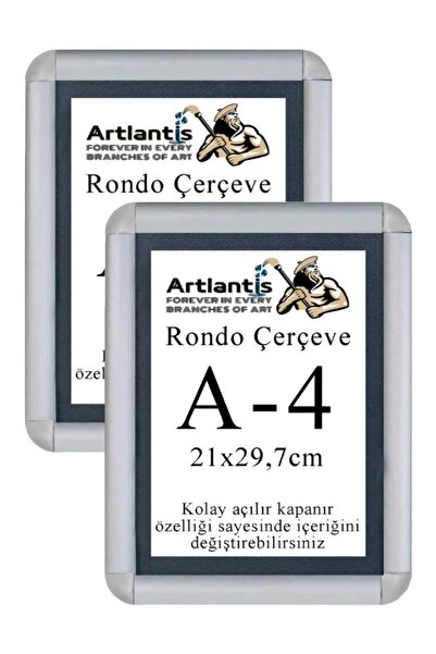 Artlantis Cadru Rondo Plug-in A4 21x30 cm, 2 bucăți, cadru retractabil, cadru...