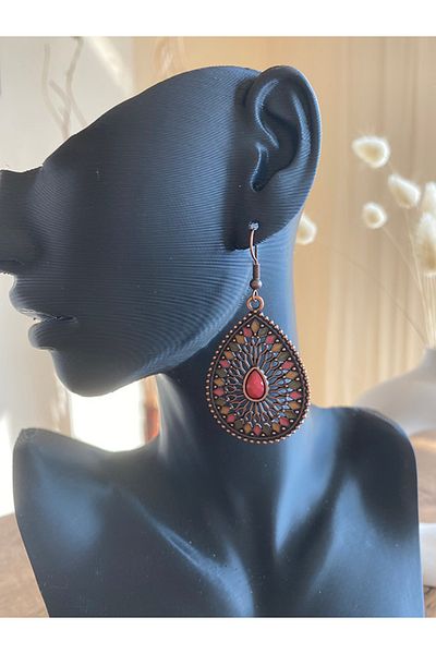 Store بوهو نمط خمر الأقراط المعدنية الملونة
