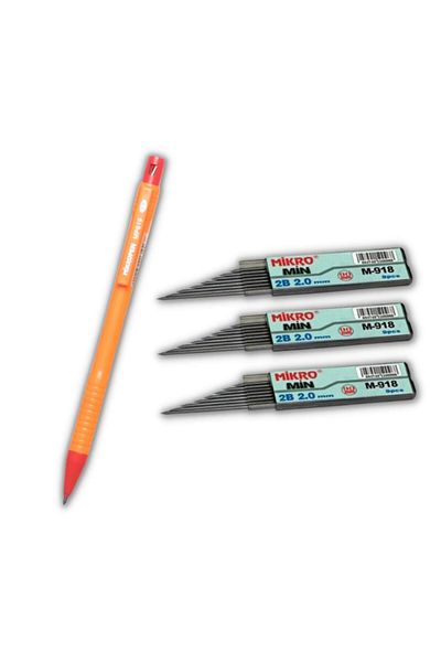 Mikro 2.0 Mm Thick Tip Versatile Pen 1 Piece And 2.0 Mm Thick Nib Black 3 Pieces
