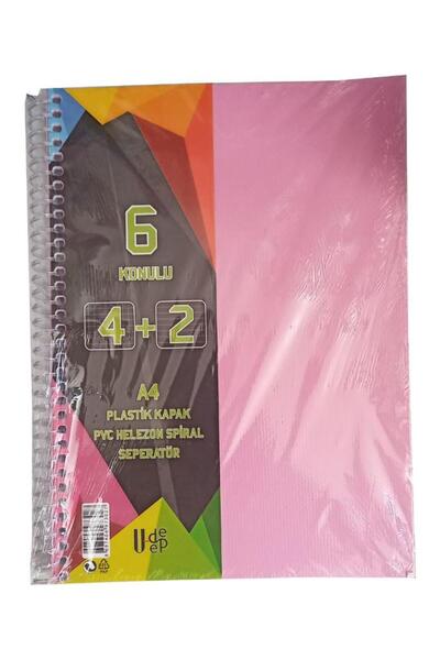 Artlantis 4+2 Ayraçlı Defter 6 Konulu 150 Yaprak 1 Adet 4 Kareli 2 Çizgili Sp...