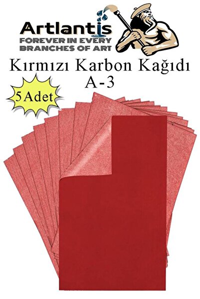 Artlantis Karbon Kağıdı A3 5 Adet 29,7x42 cm Renkli Karbon Kağıdı Kopya Kağıd...