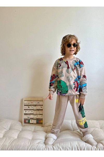 YİGİT BUTİK Yigit Boutique Character Printed Boy Suit