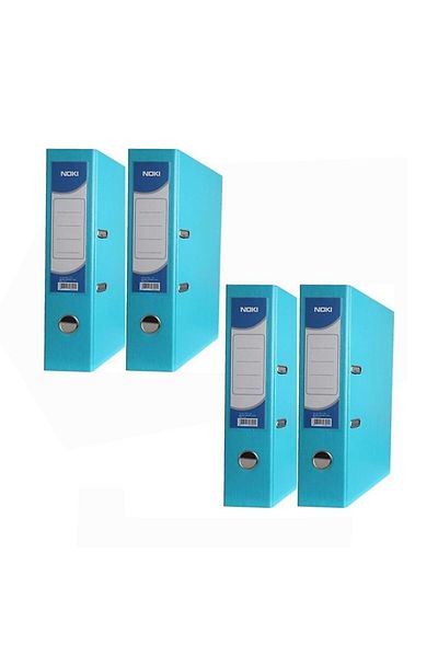 Noki Office Folder Large Turquoise Office Folder with Rings 4 Pieces
