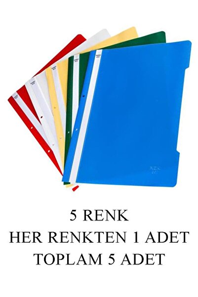 Artlantis 5 Renk Telli Dosya Seti 1 Paket 5 li Telli Dosya Okul Büro Ofis