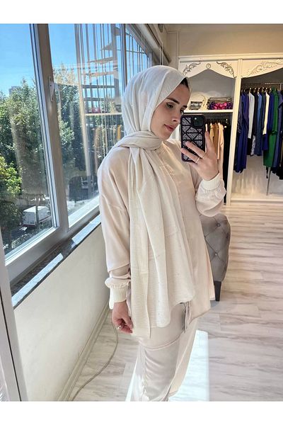 Invee 1266 موديل شال حجر الجاز بيج