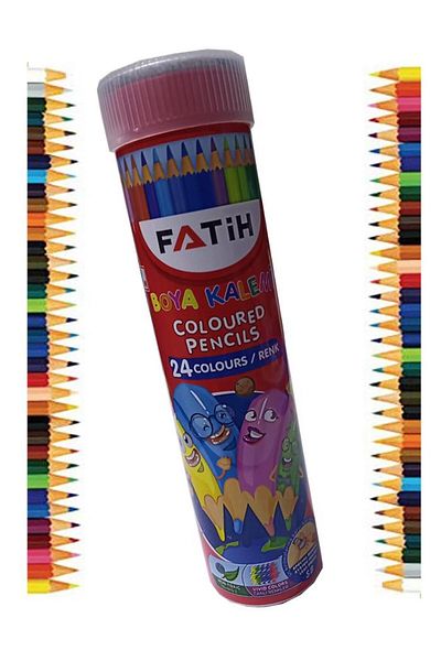 Fatih 24 Pieces of Dry Paint Tin Boxed 1 Piece 24 Color Paint Pen Dry Paint Pen in Metal Box