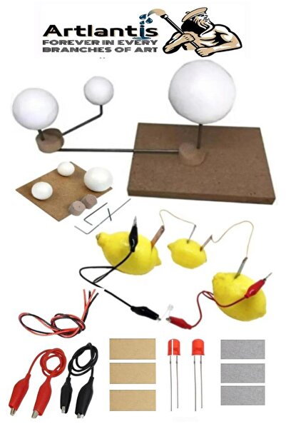 Artlantis Dünya Güneş Ay Deney Seti ve Limon Deney Seti 1 Paket Proje Tasarım...