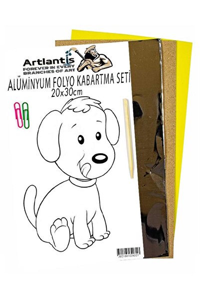 Artlantis Alüminyum Folyo Kabartma Seti 20x30 cm Deney Malzemesi 1 Paket Alim...