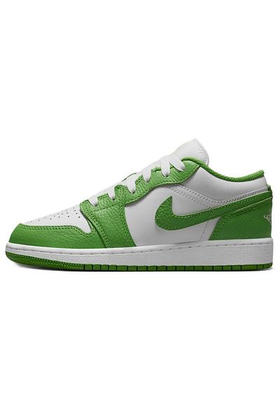 Nike Air Jordan 1 Low Se Bg Leather Sneaker Genuine Leather White Unisex Sports Shoes