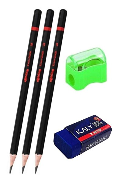 Artlantis Exam Pencil Set 1 Pack of 3 Soft Tip Pencils 2 B 1 Pencil Sharpener...