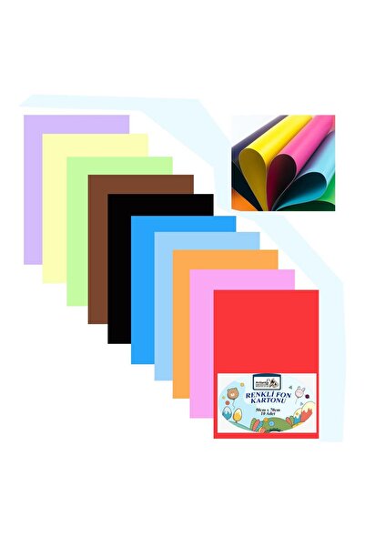 Artlantis Fon Kartonu 10 Lu 50x70 Cm 1 Paket Arlantis 10 Renk Fon Kartonu 50*70 1 Paket