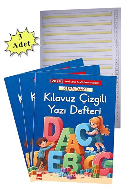 Artlantis Yeni Müfradat Güzel Yazı Defteri A4 19x27 cm 24 Yaprak 3 Adet Stand...