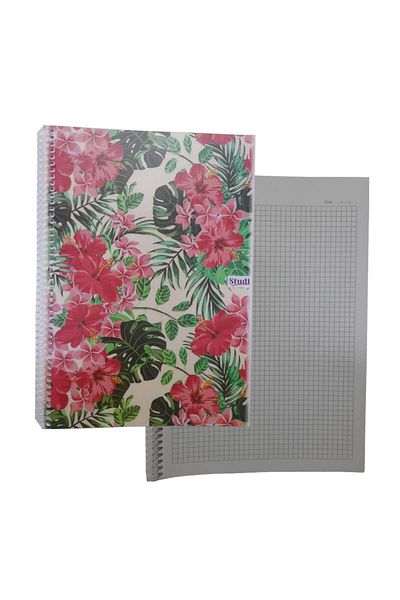 Studi Checked 72 Sheets Spiral Notebook A4 Size Patterned Plastic Cover 1 Piece 72 Yp Spralli Plastic Container