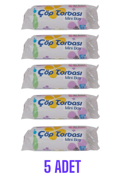 Canhome Mini Boy Çöp Poşeti Çöp Torbası 40 Lı 5 Paket