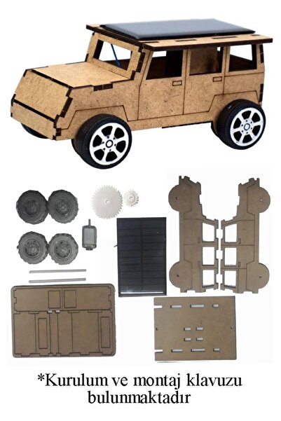 Artlantis Güneş Enerjili Jeep Yapım Seti 1 Paket Güneş Paneli Motor Çark Dişl...