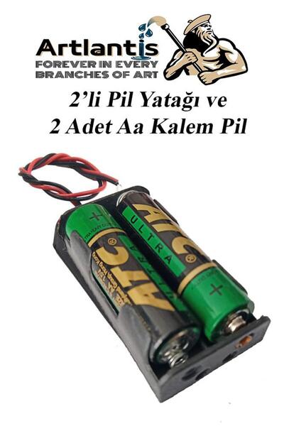 Artlantis 2 Li Pil Yatağı Deney 1 Adet Ve 2 Adet 1.5v Pil 1 Paket Pil Yuvası ...