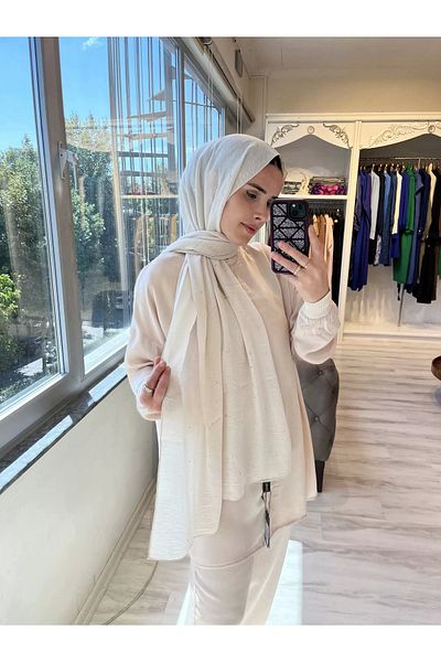 Invee 1266 موديل شال حجر الجاز بيج