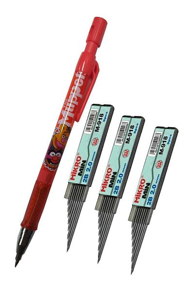 Artlantis 2.0 Mm Thick Tip Versatil Pen Red Color 1 Piece and 2.0 Mm Thick Tip Black 3 Pieces Thick Tip Meka