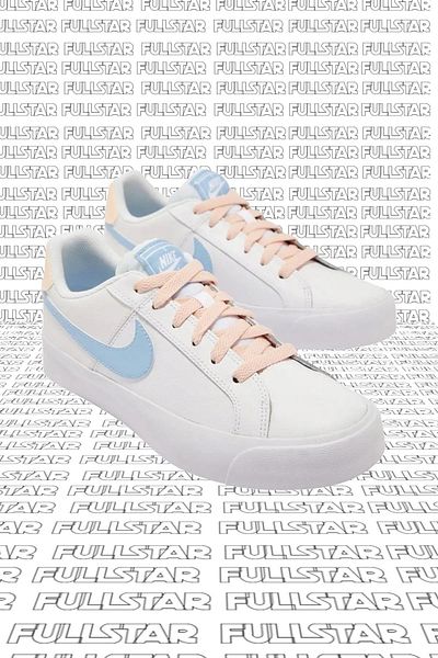 Nike Court Royale White Blue Genuine Leather Sneaker - Casual Sneakers