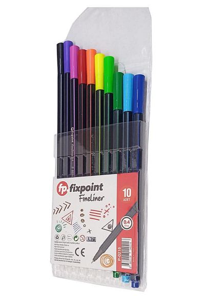 Artlantis Fineliner 10 Pieces Fine Tip Pen 1 Pack 10 Colors 0.4 Mm Felt Tip Pen Colorful Pointing Writing Pen