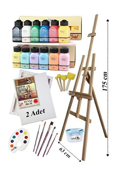 Artlantis Akrilik Boya Resim Seti Artdeco 12 Renk 75 ml Akrilik Boya Şövalye ...