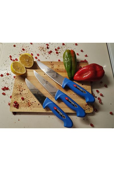KB SOLİNGEN Slg Blue Series 3-Piece Butcher Knife Set