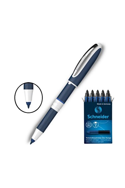 SCHNEIDER Mavi One Change Pilot Kalem 1 Adet Ve 5 Adet Yedek Uçları One Chang...