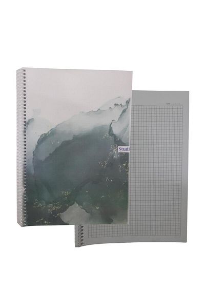 Studi Checked 72 Sheets Spiral Notebook A4 Size Patterned Plastic Cover 1 Piece 72 Yp Spralli Plastic Container