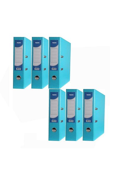 Noki Office Folder Large Turquoise Office Folder with Rings 6 Pieces