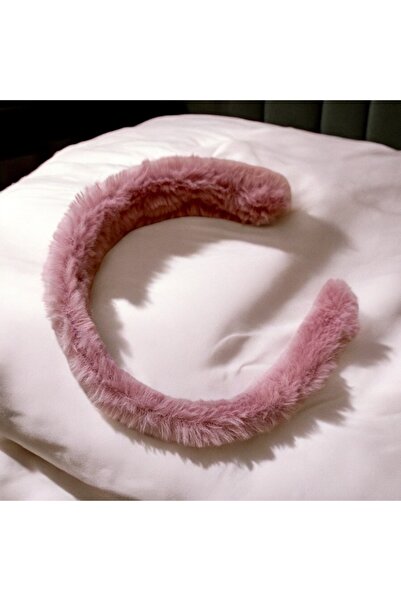 alsaccessories Coroană de păr model gros de pluș de culoare roz